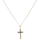 9ct Yellow Gold Cross Pendant and Chain 18"