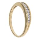 18ct Yellow Gold 0.33ct Brilliant and Baguette Cut Half Eternity Ring