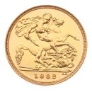 1982 Elizabeth II Decimal Portrait UK Half Sovereign Coin