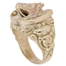9ct Yellow Gold Patterned Horseshoe Ring