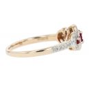 9ct Yellow Gold 0.29cts Diamond And Ruby Ring