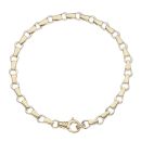 9ct Yellow and White Gold Fancy Bracelet 7.5"