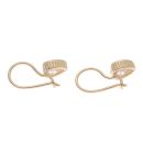 14ct Yellow Gold Child's Cubic Zirconia Heart Earrings