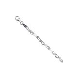 Silver Heart Link Bracelet 7.5" By Icesia