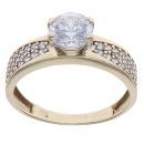 9ct Yellow Gold Cubic Zirconia Single Stone Ring