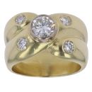 9ct Yellow Gold 1.30ct Brilliant Cut Diamond Crossover Ring