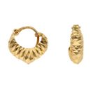22ct Yellow Gold Arabesque Basket Hoop Earrings