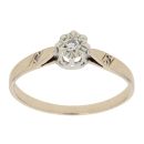 9ct Yellow Gold 0.05ct Diamond Solitaire Ring