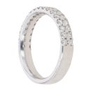 18ct White Gold 0.65ct Diamond Two Row Fancy Ring