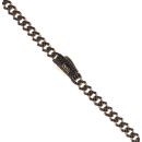 14ct Yellow Gold Monaco Classic Black Pave Lock Curb Chain 22"