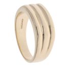 9ct Yellow Gold Linear Patterned Signet Ring