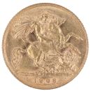 1908 Edward VII Large Head UK Half Sovereign Coin
