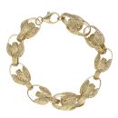 9ct Yellow Gold Tulip Bracelet 9.5"