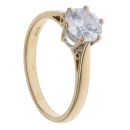 18ct Yellow Gold Cubic Zirconia Single Stone Ring
