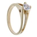 9ct Yellow Gold Cubic Zirconia Single Stone Ring
