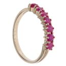 9ct Yellow Gold Ruby Half Eternity Ring