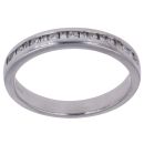 Palladium 0.25ct Baguette And Brilliant Cut Diamond Half Eternity Ring