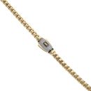 14ct Yellow Gold Monaco Cube Pave Lock Chain 24"