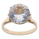 9ct Yellow Gold Cubic Zirconia Single Stone Ring