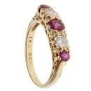 18ct Yellow Gold 0.30ct Brilliant Cut Diamond and Ruby Ring