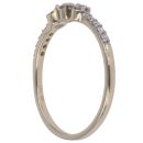 9ct Yellow Gold 0.25ct Brilliant Cut Diamond Trilogy Ring