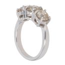 Platinum 3.00ct Brilliant Cut Diamond Trilogy Ring