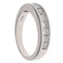 14ct White Gold 0.75ct Princess Cut Diamond Half Eternity Ring
