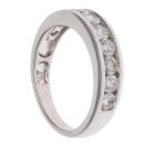 18ct White Gold 1.00ct Brilliant Cut Diamond Half Eternity Ring