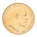 1908 Edward VII Large Head UK Full Sovereign Coin