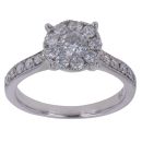 18ct White Gold 0.60ct Brilliant Cut Diamond Cluster Ring