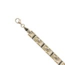 14ct Yellow Gold Greek Key Bracelet 8.5"