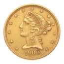 1900-S Liberty Head USA 5 Dollars Coin