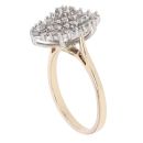 9ct Yellow Gold 0.80ct Brilliant Cut Diamond Cluster Ring