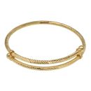 22ct Yellow Gold Children's Patterned Expanding Bangle
