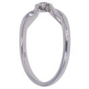 9ct White Gold 0.10ct Brilliant Cut Diamond Twist Solitaire Ring