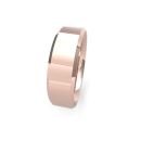 18ct Rose Gold Soft Chamfered Edge Wedding Band 6mm