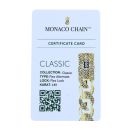 14ct Yellow Gold Monaco Patterned Curb Alternate Flex Lock Chain 18"