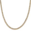 9ct Yellow Gold T-Bar Patterned Heart Rollerball Chain 22"