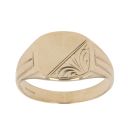 9ct Yellow Gold Patterned Signet Ring