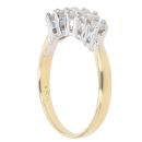 18ct Yellow Gold 0.50ct Brilliant Cut Diamond Five Stone Ring