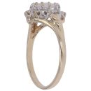 9ct Yellow Gold 0.05ct Diamond and Opal Cluster Ring