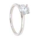 18ct White Gold 1ct Certificated Diamond Solitaire Ring