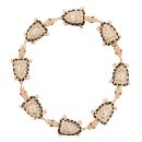14ct Yellow Gold Ruby Turtle Fancy Bracelet 8"