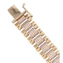 9ct Yellow Gold Cubic Zirconia Watch Strap Bracelet 9"
