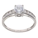 9ct White Gold Cubic Zirconia Single Stone Ring
