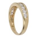 18ct Yellow Gold 0.75ct Brilliant Cut Diamond Half Eternity Ring
