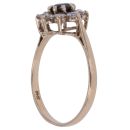 9ct Yellow Gold Sapphire and Cubic Zirconia Cluster Ring