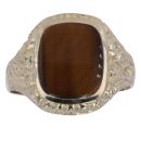 9ct Yellow Gold Tiger's Eye Solitaire Signet Ring