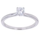 9ct White Gold 0.25ct Brilliant Cut Lab Grown Diamond Solitaire Ring