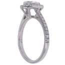 18ct White Gold 1.00ct Brilliant and Pear Cut Lab Grown Diamond Cluster Ring